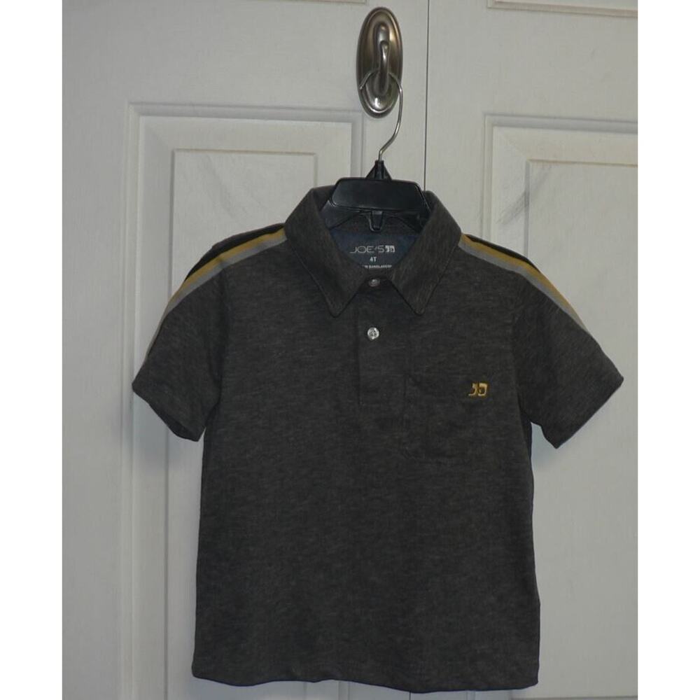 Joe's Jeans Boys Short Sleeve Pocket Polo Shirt in‎ Grey Size 4 MSRP $25